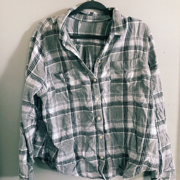 baggy plaid shirt
